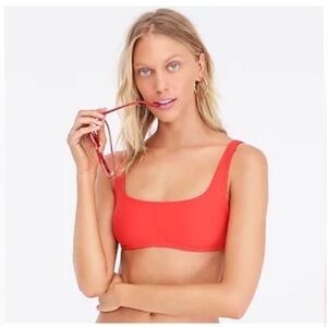 J Crew Top 3X Heritage Scoopneck 90s Red